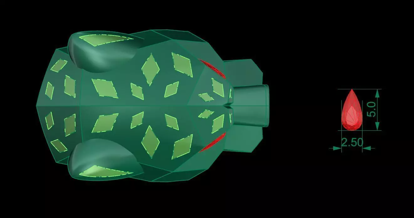 Panther de Ring size US 7 3D print model_3