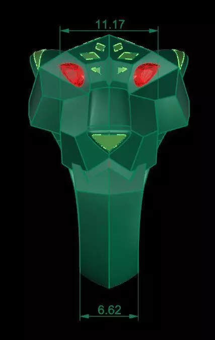 Panther de Ring size US 7 3D print model_2