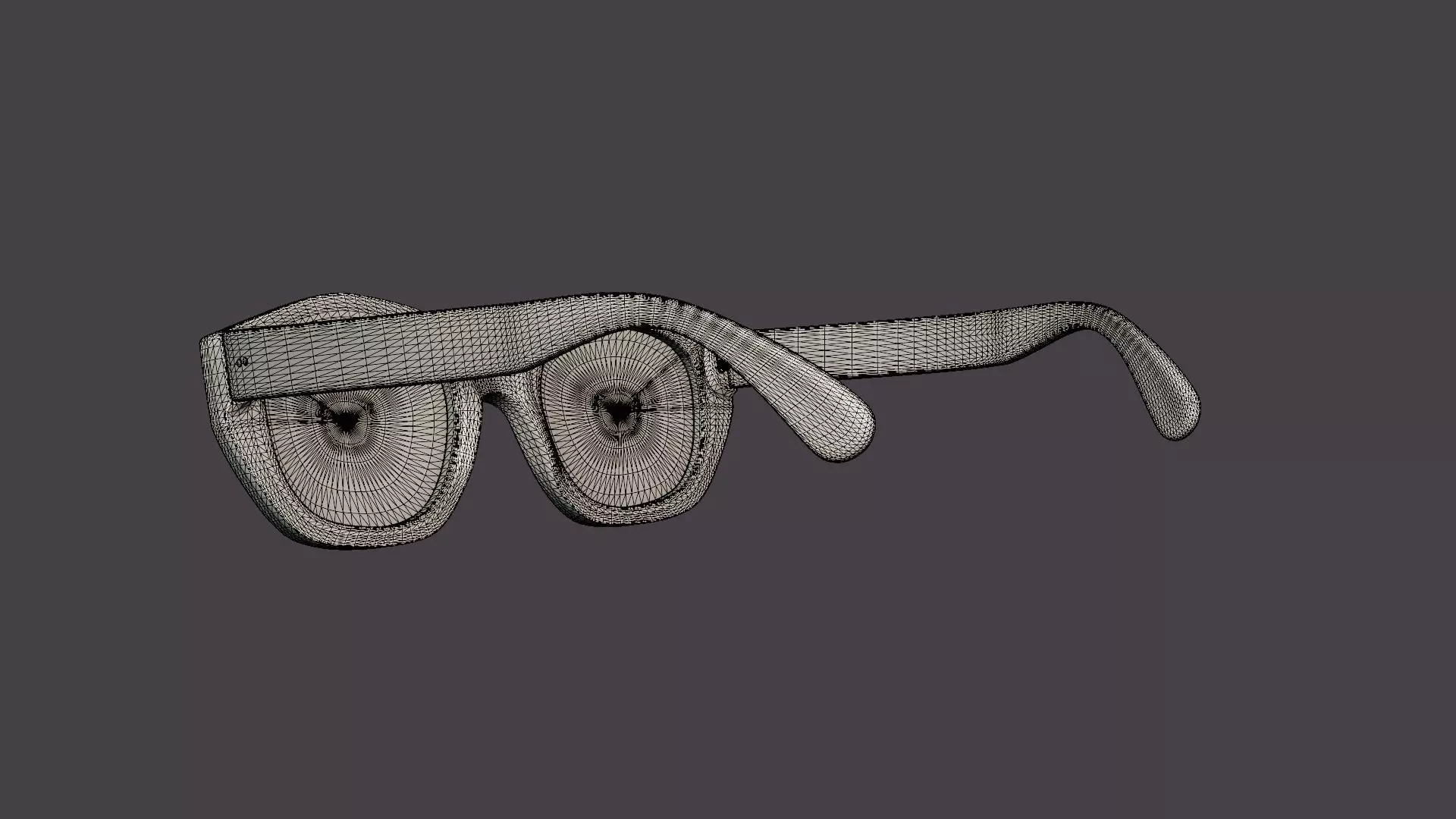 Diana Tortoise Sunglasses Low-poly 3D model_6