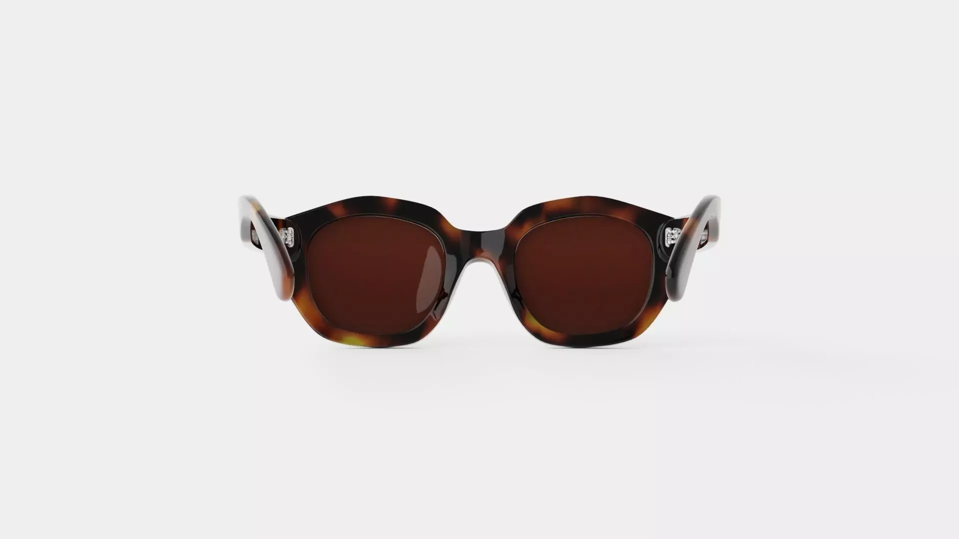 Diana Tortoise Sunglasses Low-poly 3D model_4