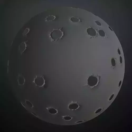 Multiple Bullet Hole Damage Surface PBR Seamless