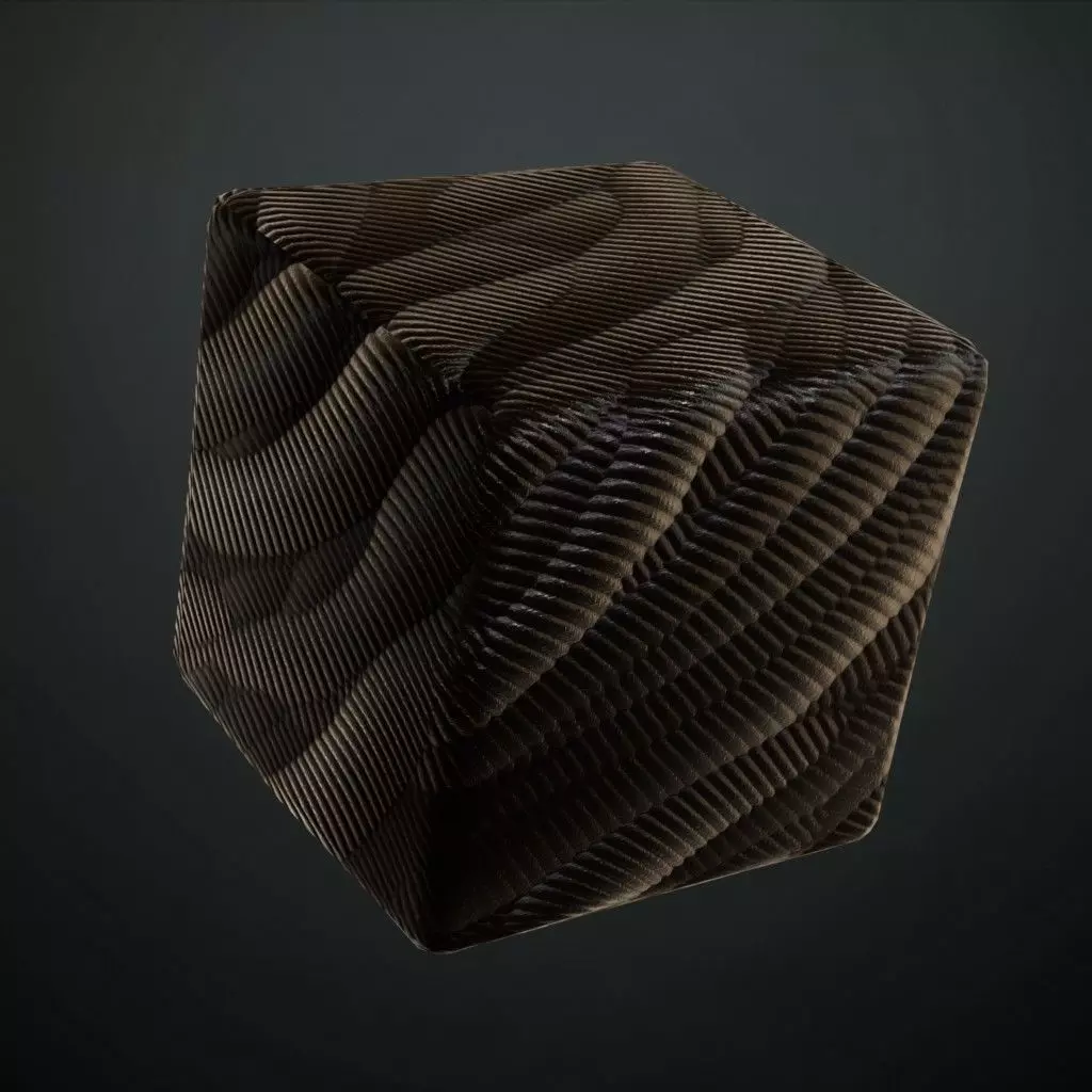 Sci-fi Dark Corrugated Hose PBR Seamless Texture_4