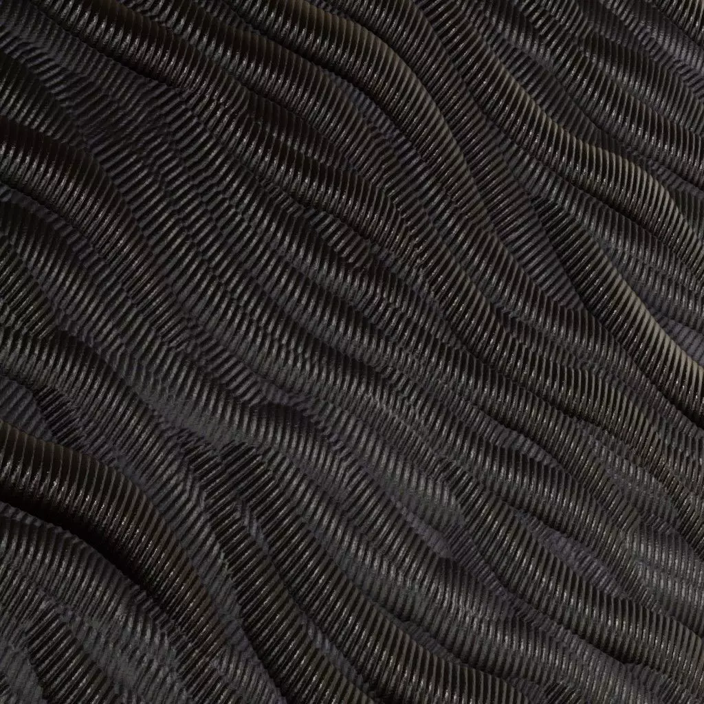 Sci-fi Dark Corrugated Hose PBR Seamless Texture_3