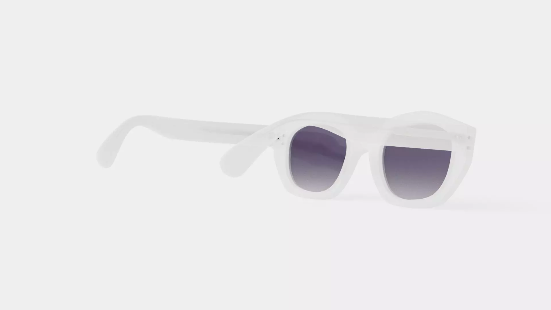 Diana Clear Sunglasses Low-poly 3D model_3