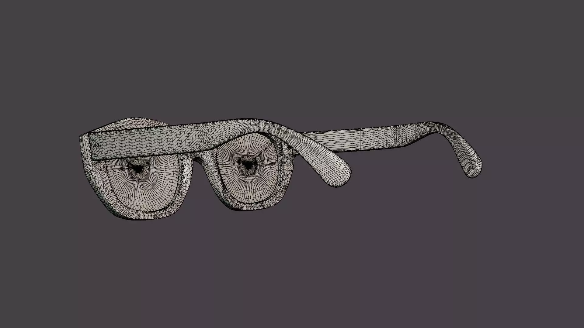 Diana Clear Sunglasses Low-poly 3D model_6