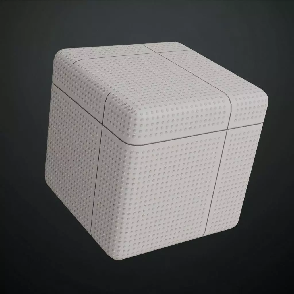 Acoustic Perforated Ceiling Panel PBR Seamless Texture_4