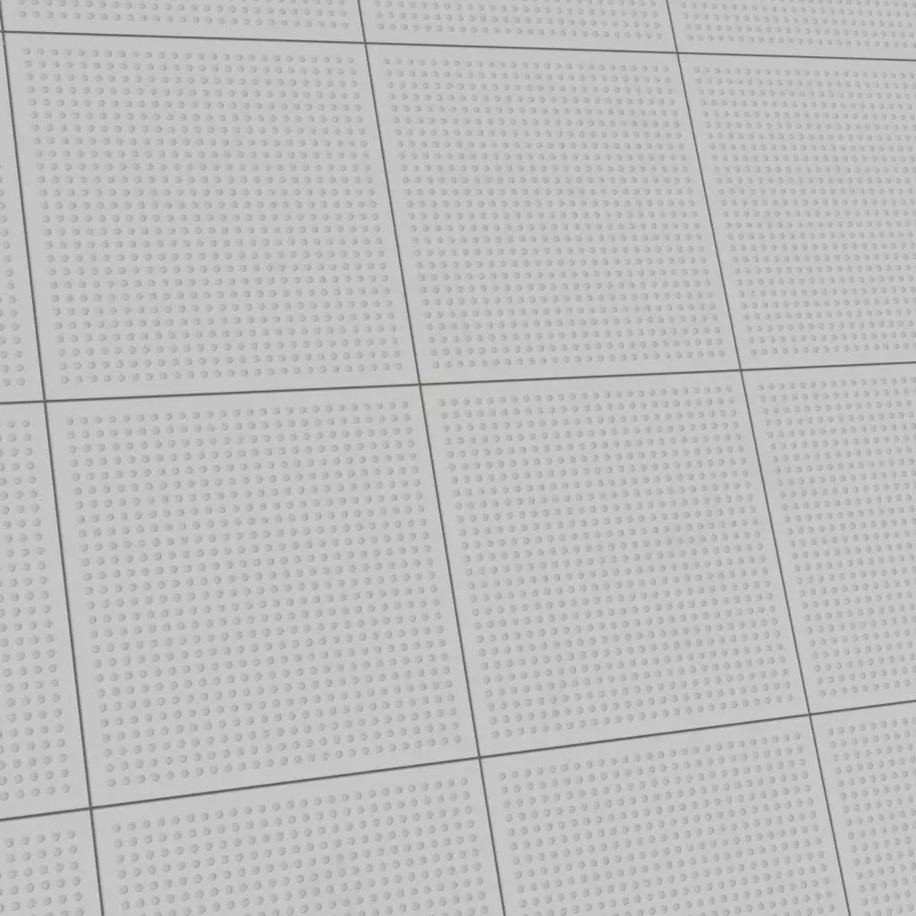 Acoustic Perforated Ceiling Panel PBR Seamless Texture_3