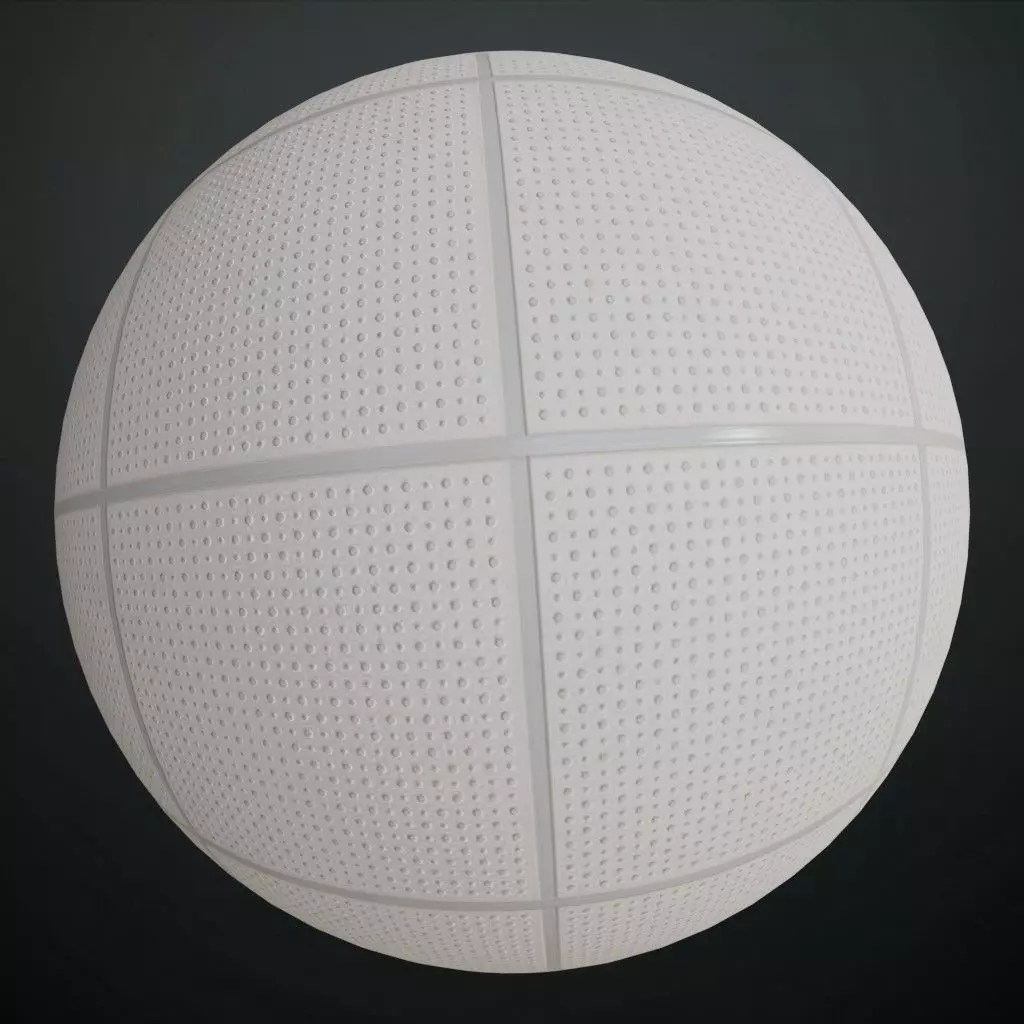 Acoustic Ceiling Panel with Strips PBR Seamless Texture_0