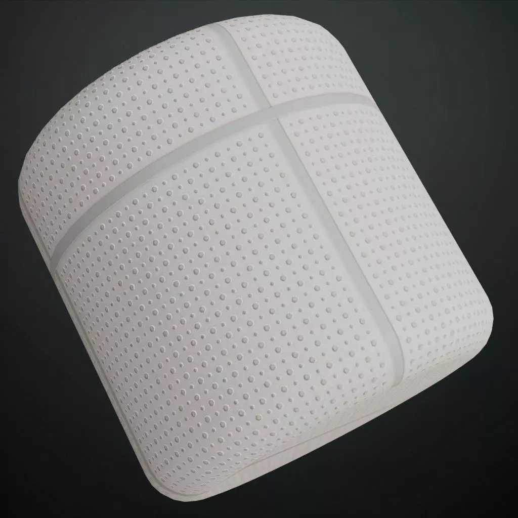 Acoustic Ceiling Panel with Strips PBR Seamless Texture_1