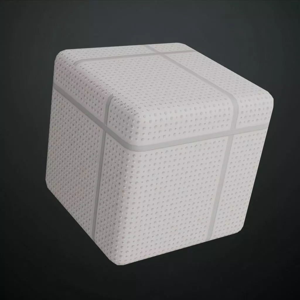 Acoustic Ceiling Panel with Strips PBR Seamless Texture_4