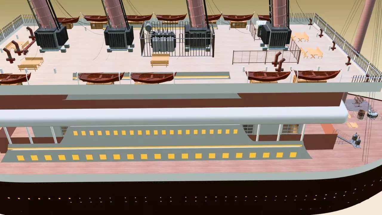  Cruiseship High-Detail 3D model Low-poly 3D model_11