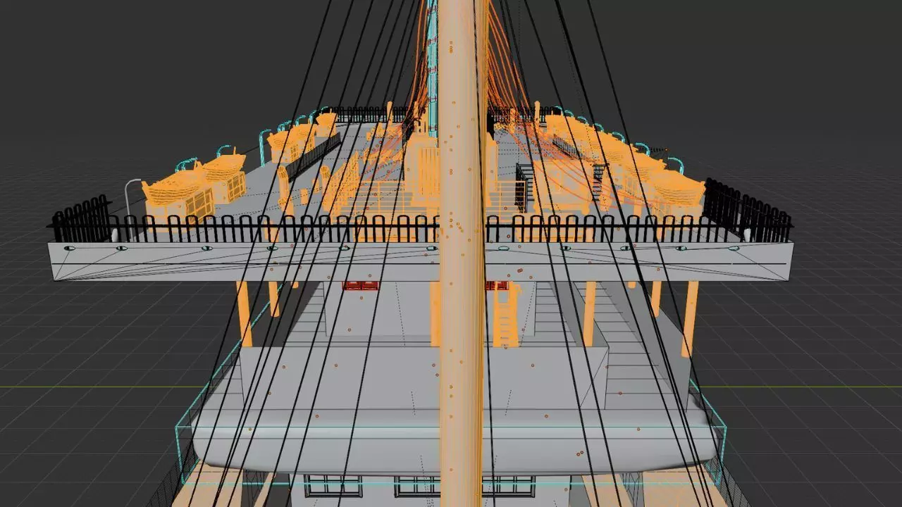  Cruiseship High-Detail 3D model Low-poly 3D model_22