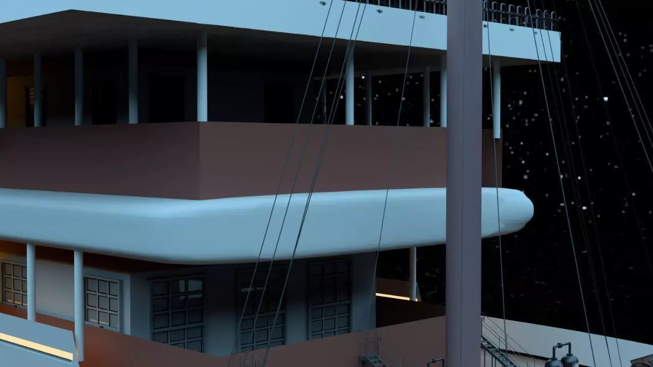  Cruiseship High-Detail 3D model Low-poly 3D model_9