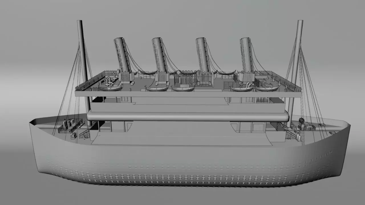  Cruiseship High-Detail 3D model Low-poly 3D model_16
