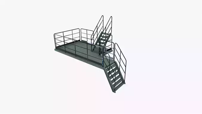 Industrial staircase platform