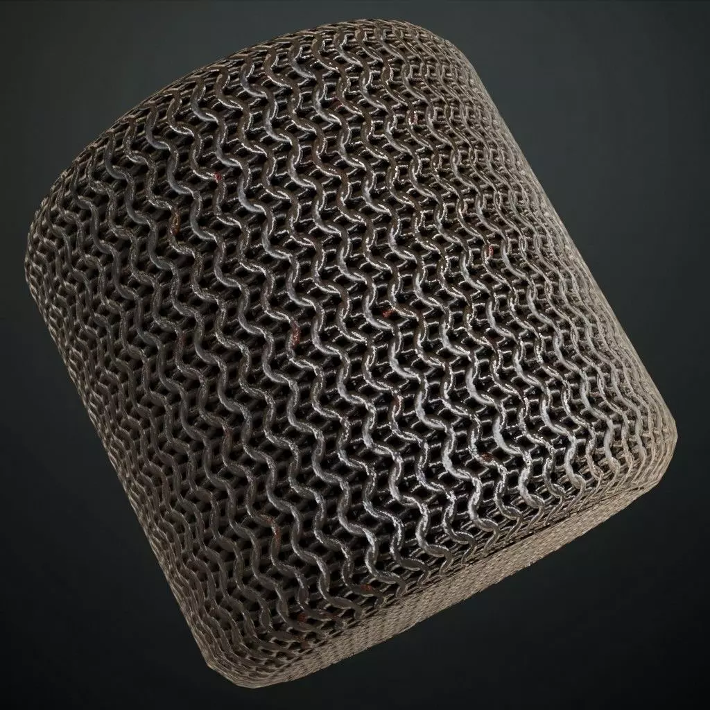 Woven Chainmail Texture PBR Seamless Texture_1