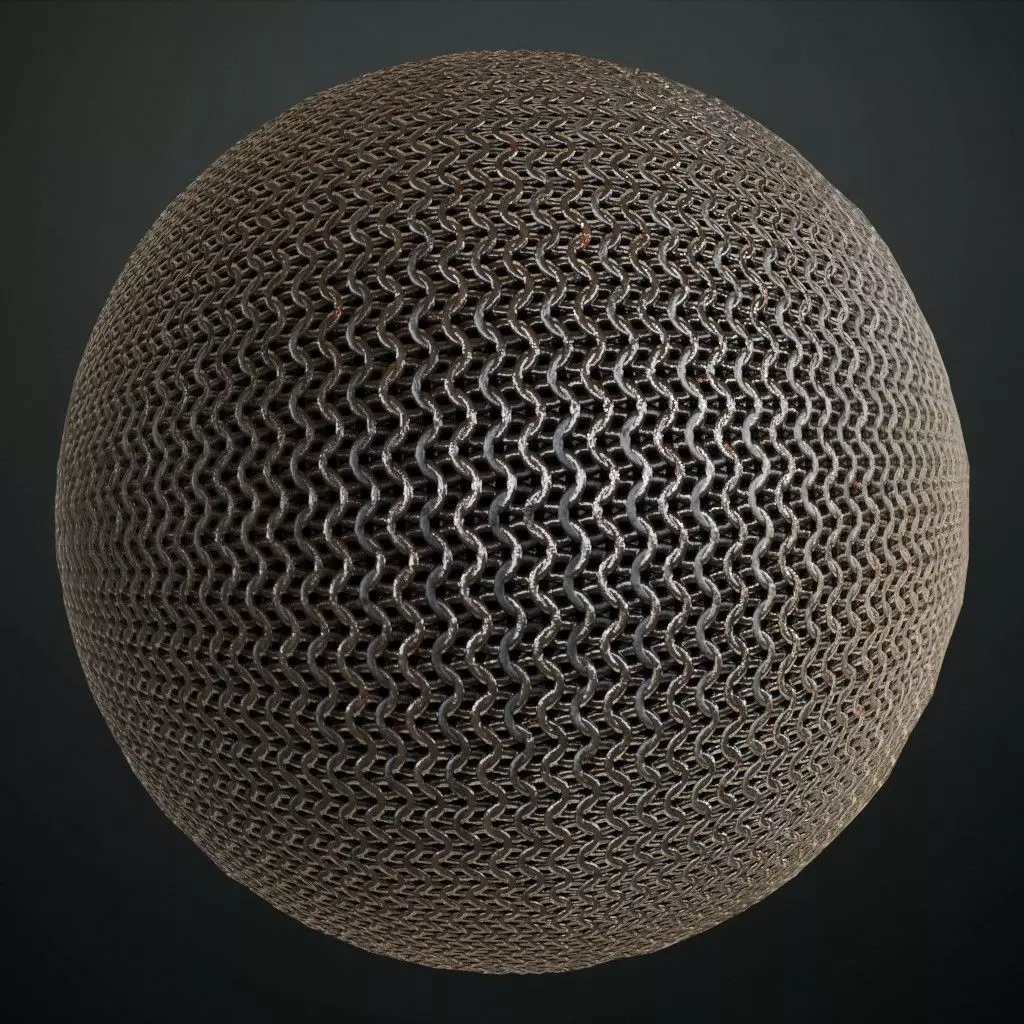 Woven Chainmail Texture PBR Seamless Texture_0