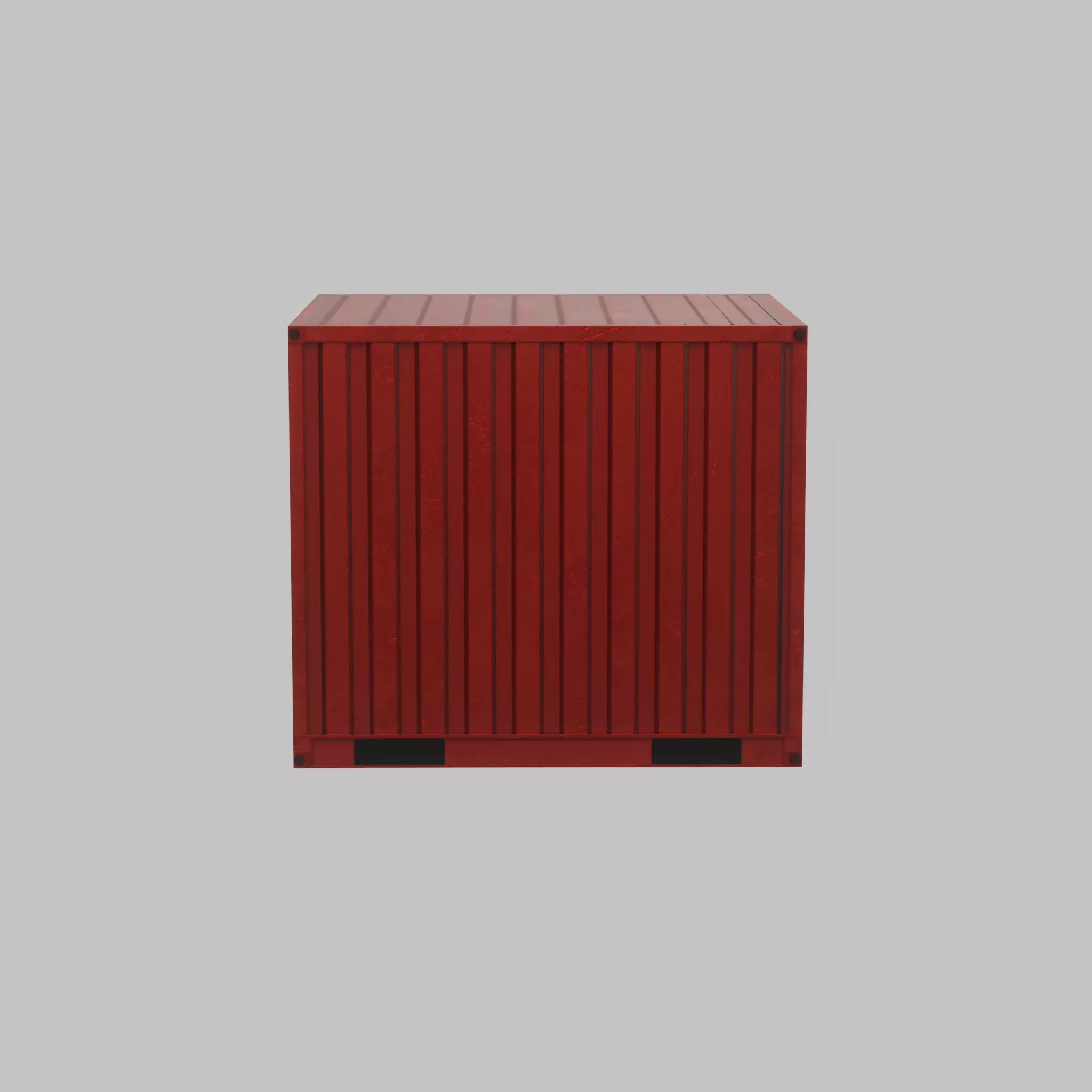 Storage container traffic red 6ft Low-poly 3D model_42