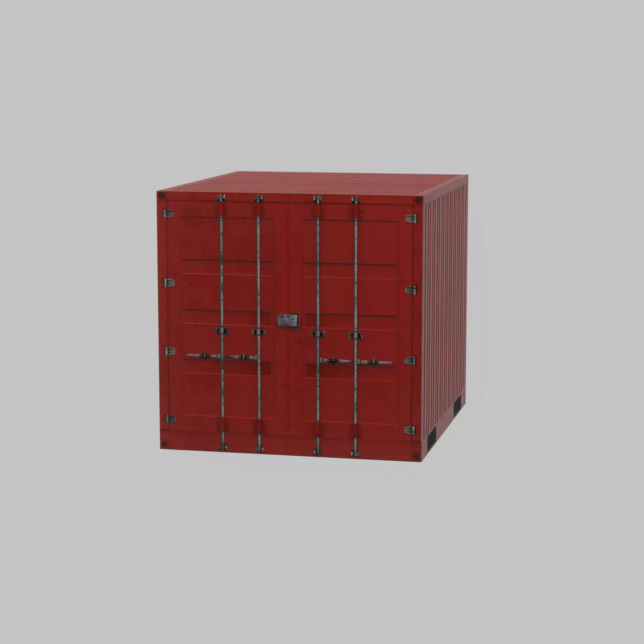 Storage container traffic red 6ft Low-poly 3D model_65