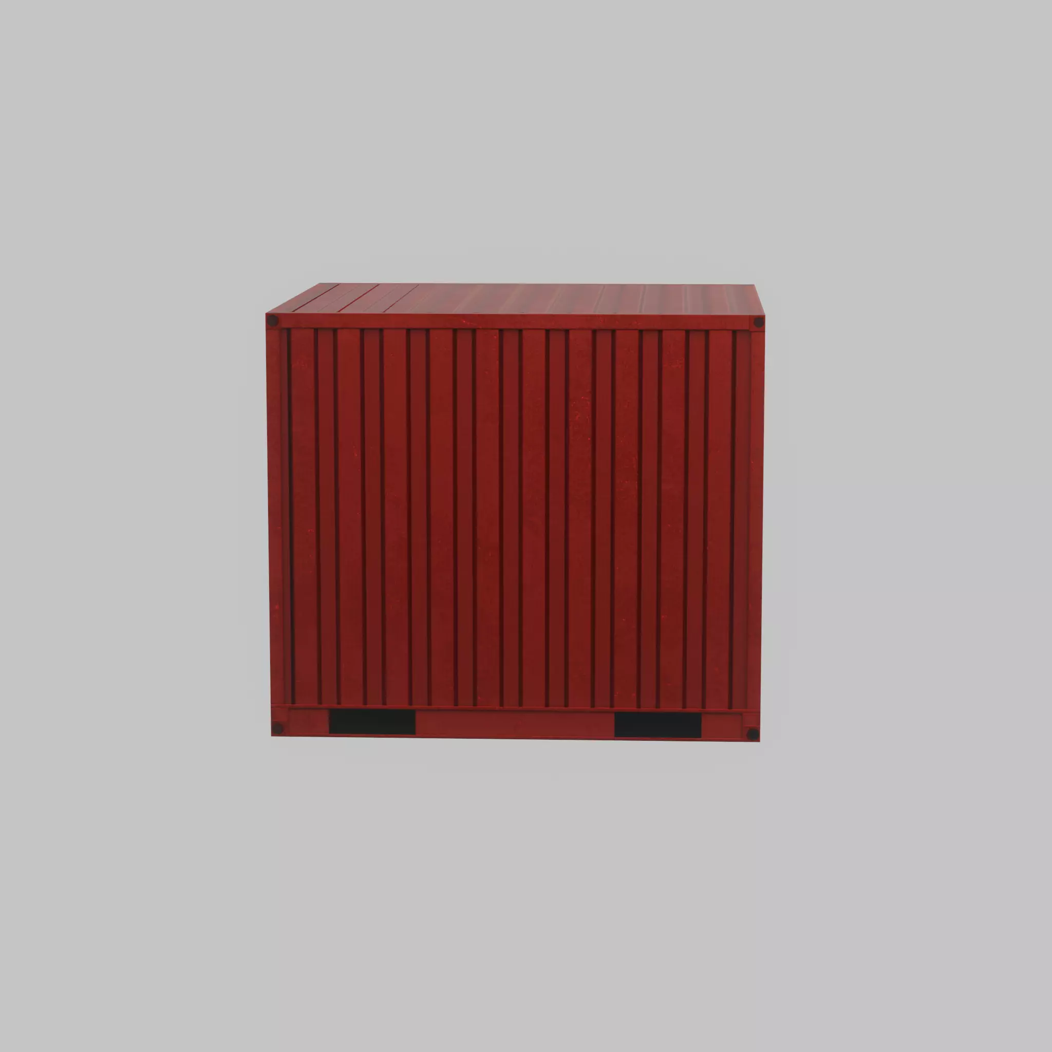 Storage container traffic red 6ft Low-poly 3D model_44