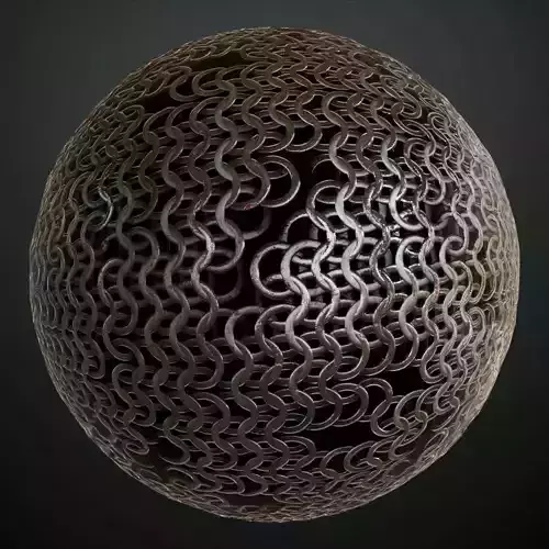 Rusted Wavy Chainmail Texture PBR Seamless