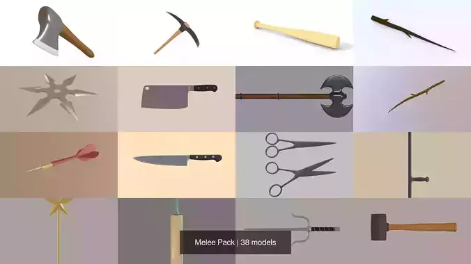 Melee Pack 3D Model Collection