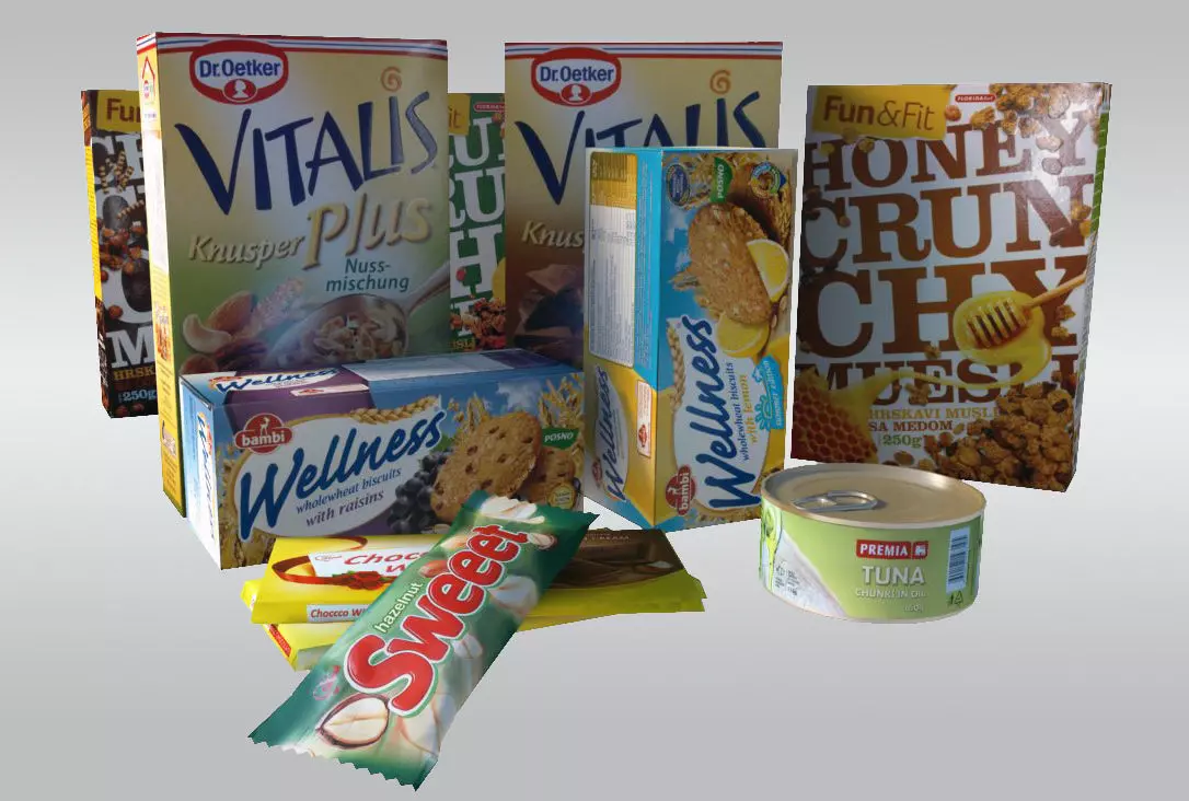 Food Items Low-poly 3D model_0