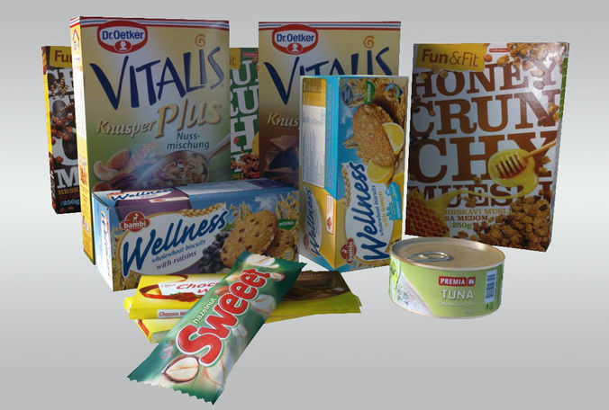 Food Items Low-poly 3D model