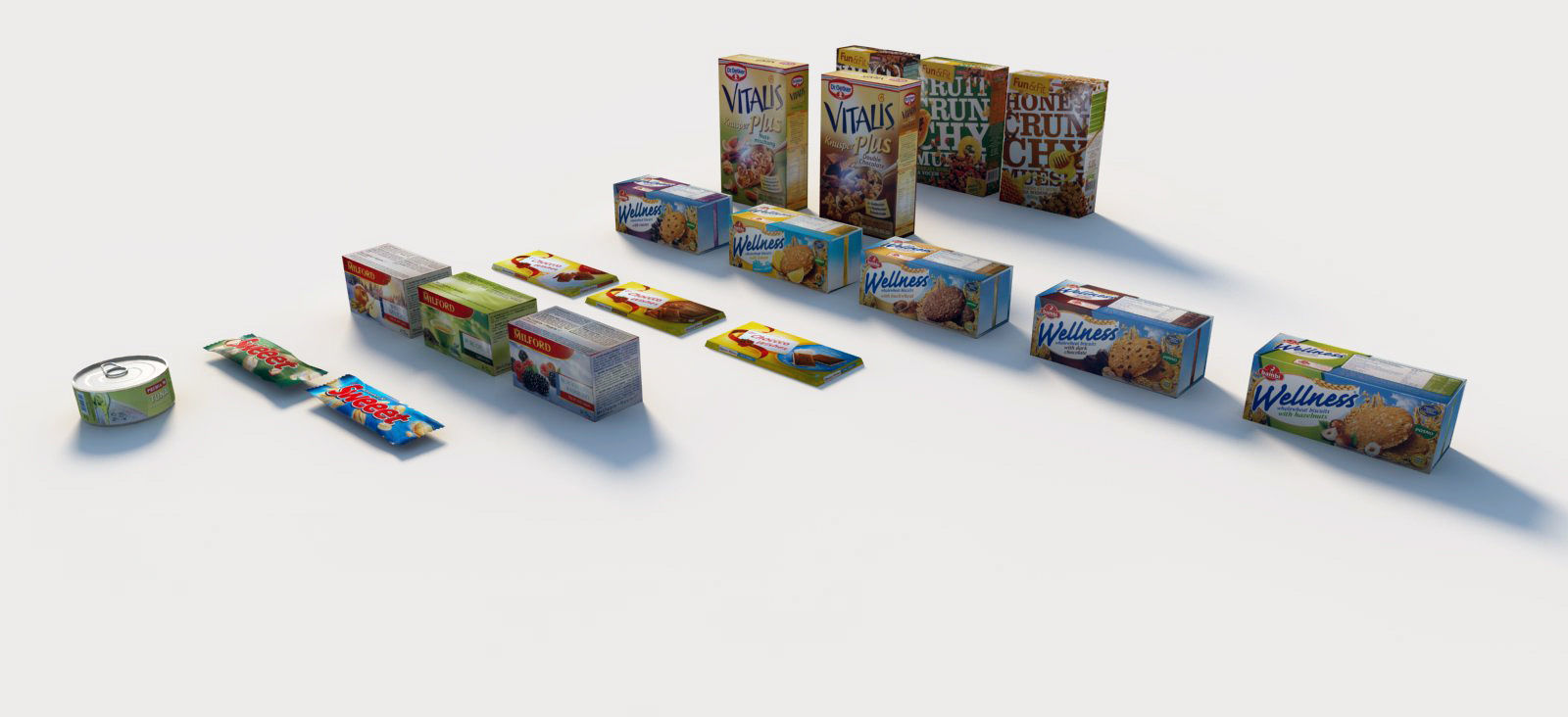 Food Items Low-poly 3D model_1