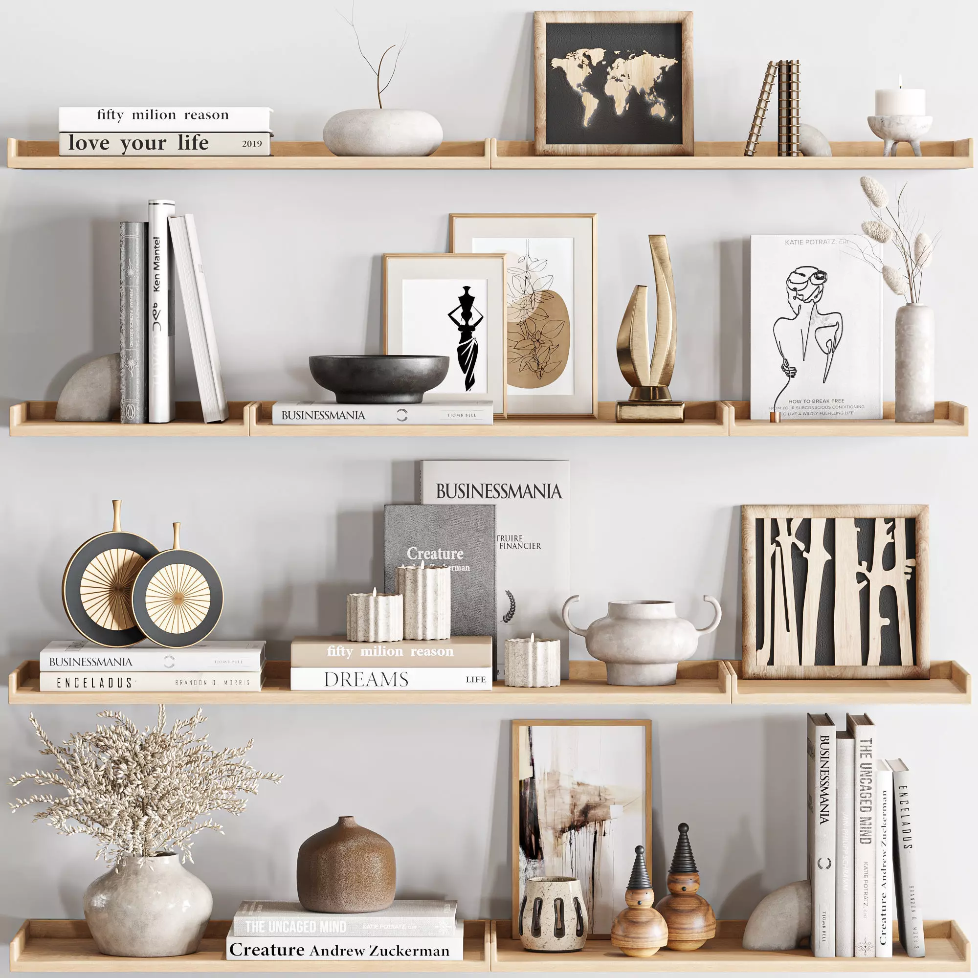 Decorative set43 3D model_4