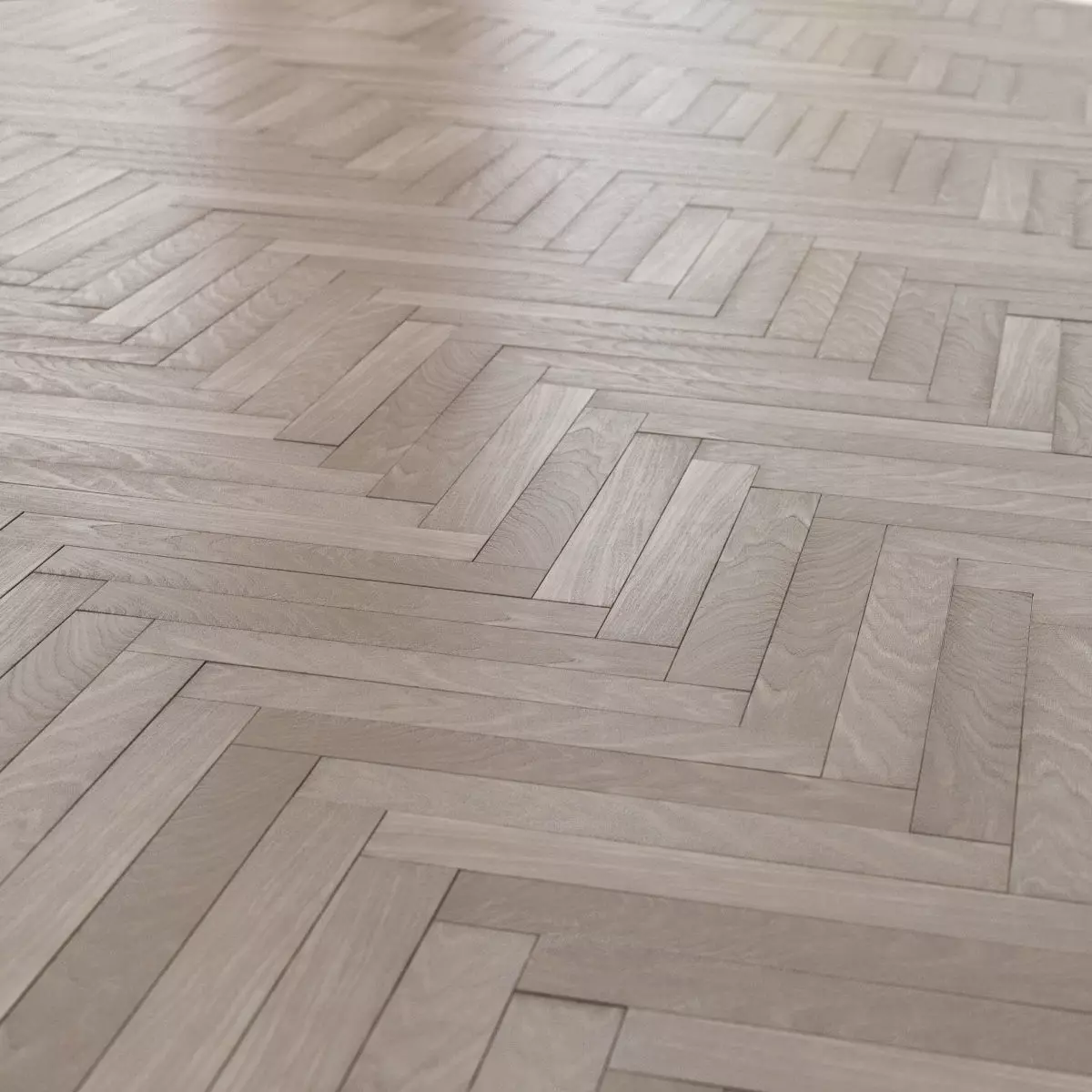 Oak herringbone parquet Low-poly 3D model_0