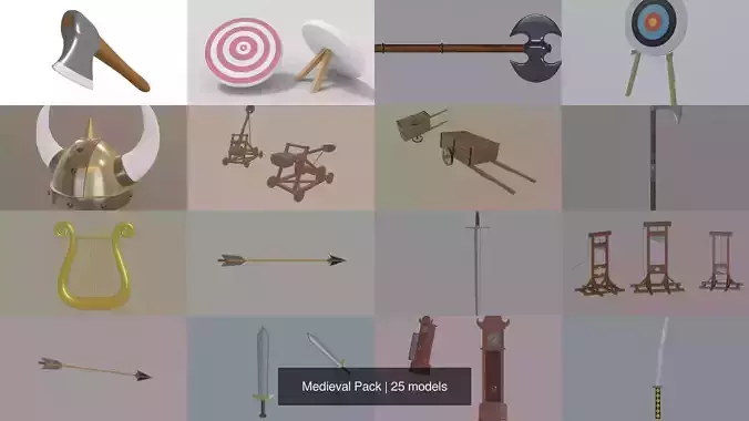 Medieval Pack 3D Model Collection