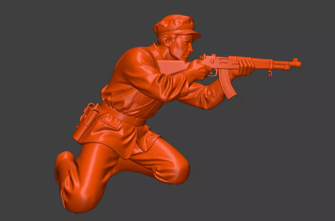 Military sculpture warrior  military battle war hero  soldier 3D print model_0