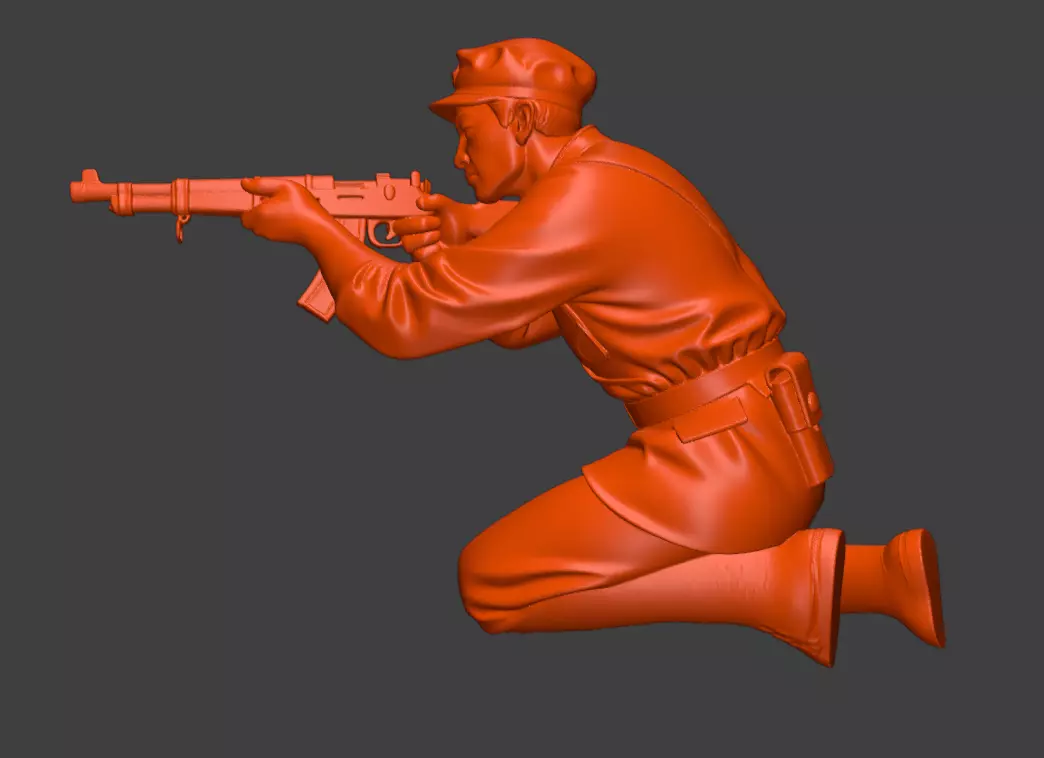 Military sculpture warrior  military battle war hero  soldier 3D print model_1