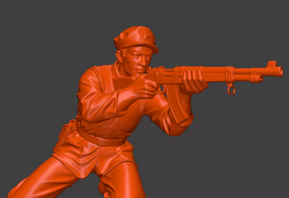 Military sculpture warrior  military battle war hero  soldier 3D print model_2