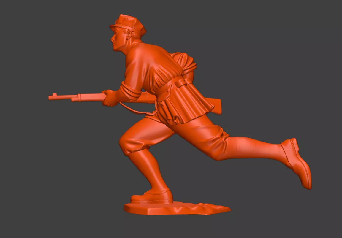 Military sculpture warrior  military battle war hero  soldier 3D print model_0