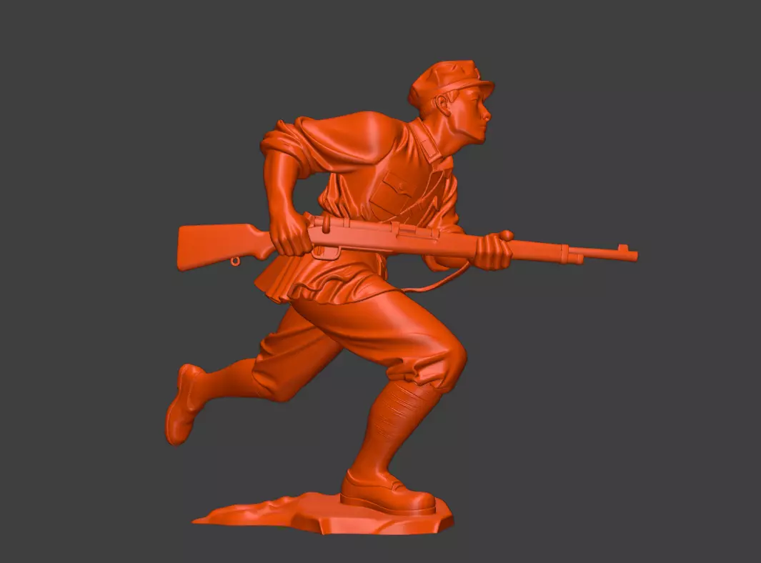 Military sculpture warrior  military battle war hero  soldier 3D print model_1