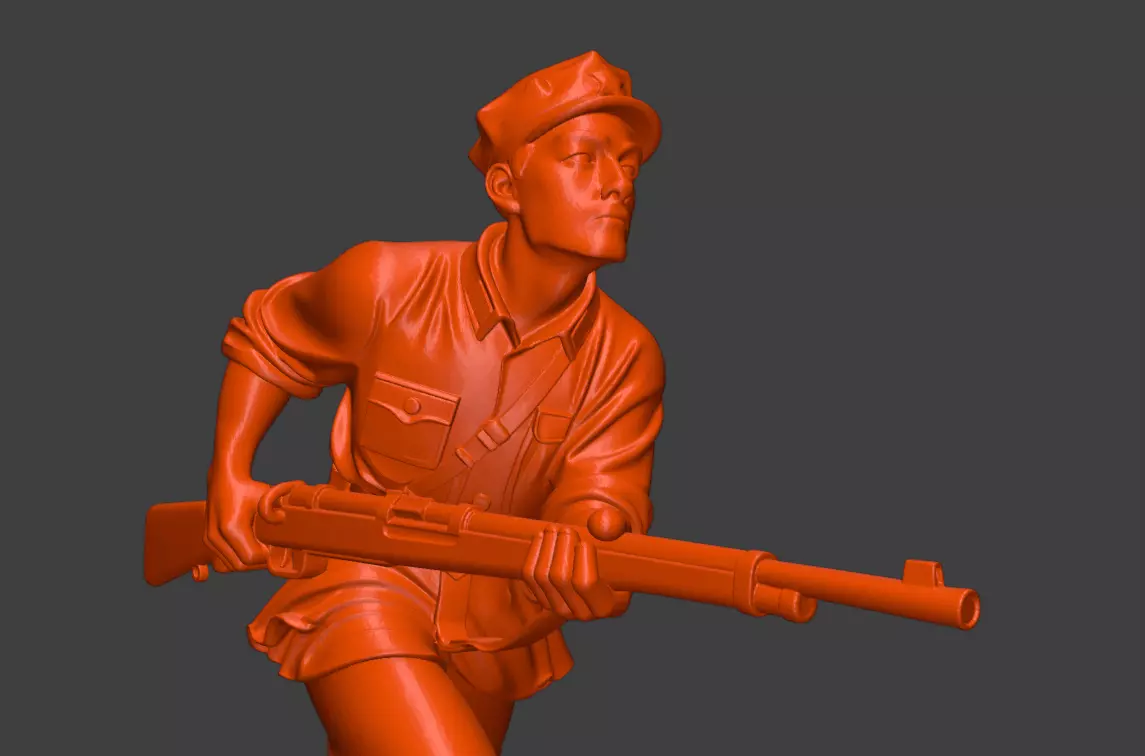 Military sculpture warrior  military battle war hero  soldier 3D print model_2