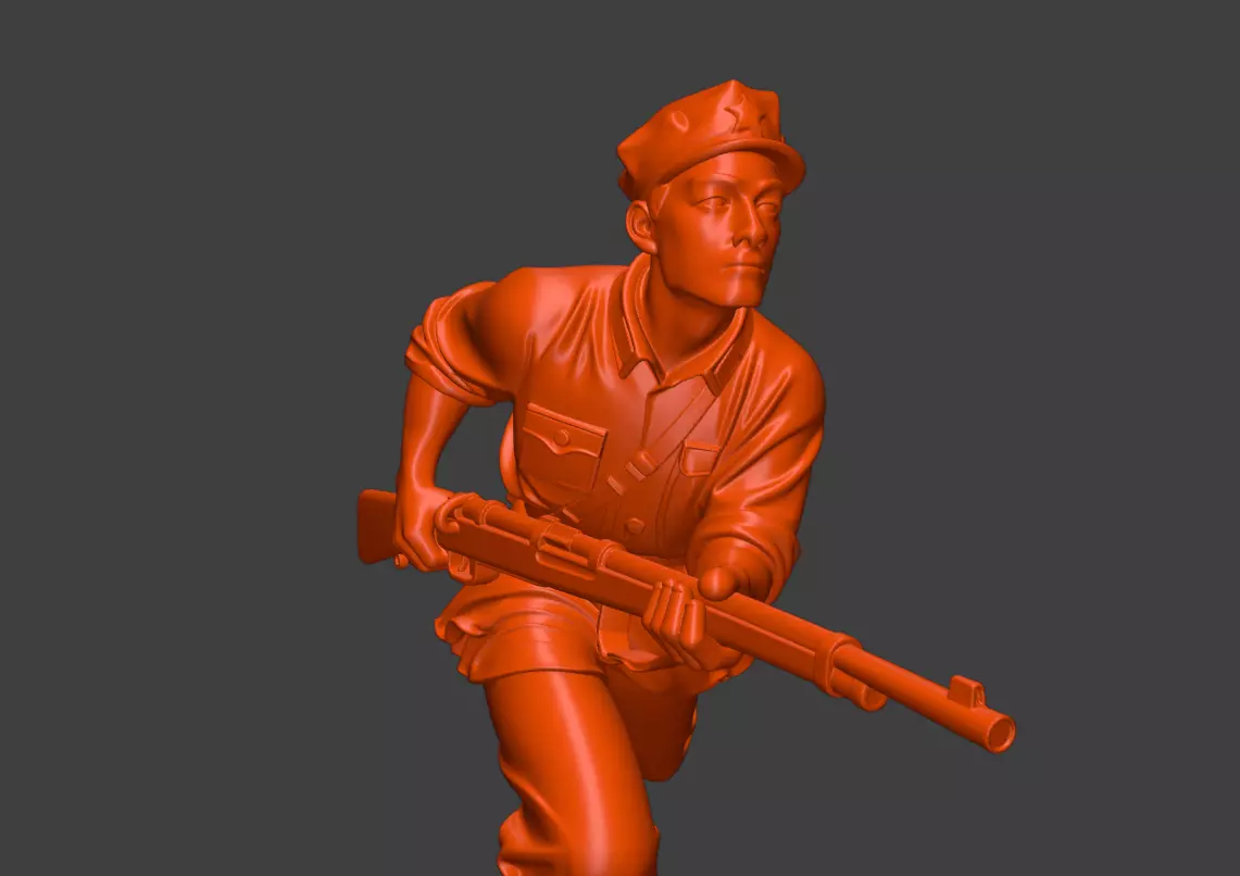 Military sculpture warrior  military battle war hero  soldier 3D print model_4