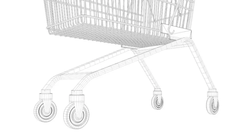 Shopping Cart 3D model_9