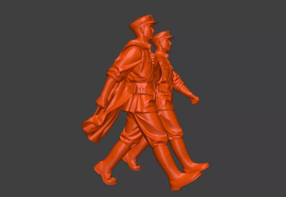 Military sculpture warrior  military battle war hero  soldier 3D print model_5