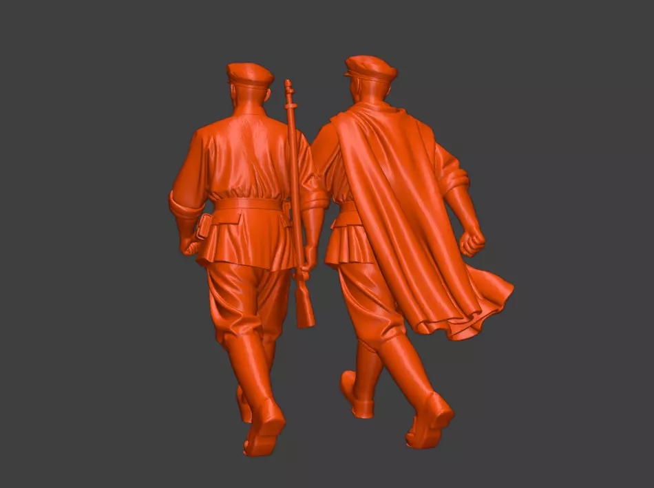 Military sculpture warrior  military battle war hero  soldier 3D print model_3