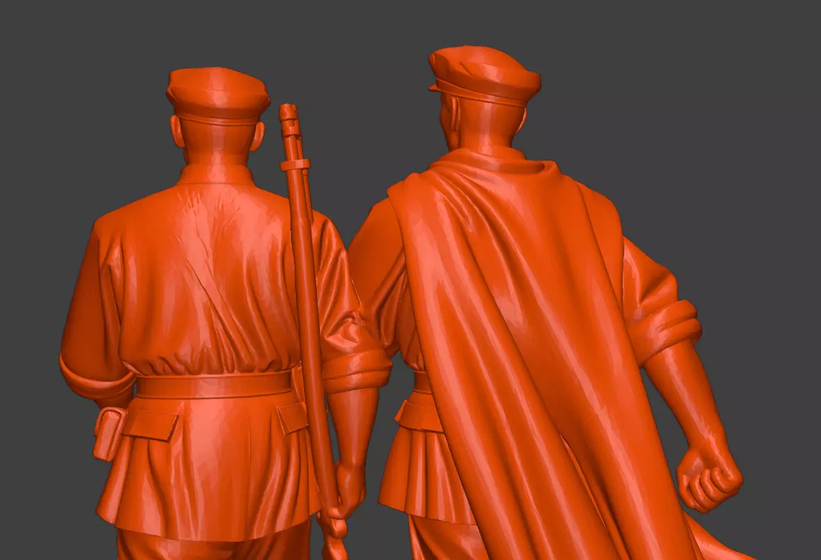 Military sculpture warrior  military battle war hero  soldier 3D print model_1