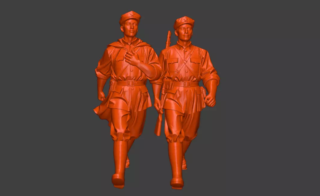 Military sculpture warrior  military battle war hero  soldier 3D print model_7