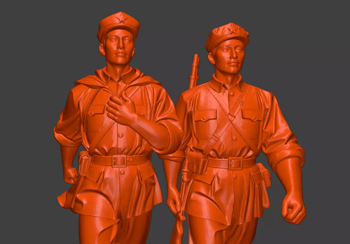 Military sculpture warrior  military battle war hero  soldier 3D print model_4