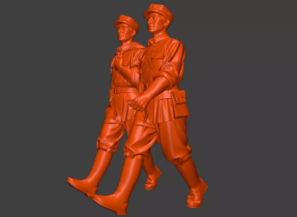 Military sculpture warrior  military battle war hero  soldier 3D print model_6