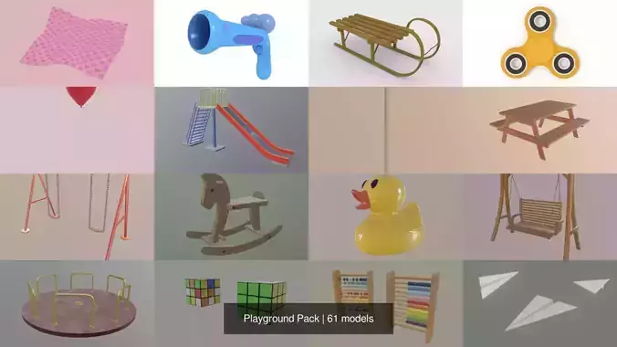 Playground Pack 3D Model Collection