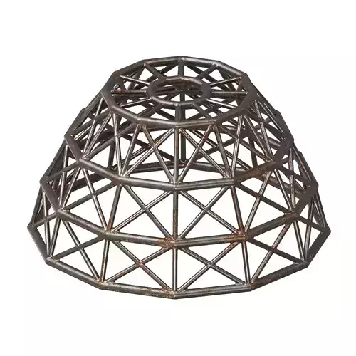Rusty Steel Dome Structure 3D model