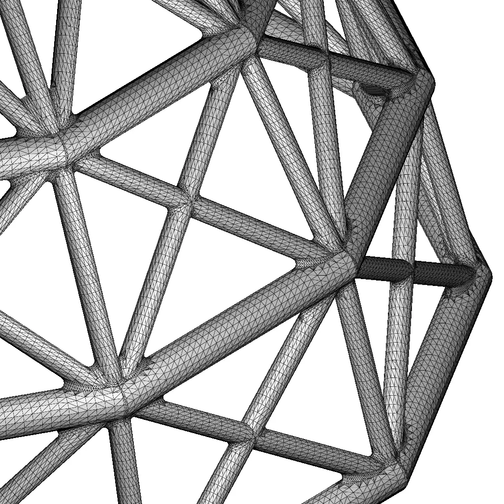 Rusty Steel Dome Structure 3D model_4