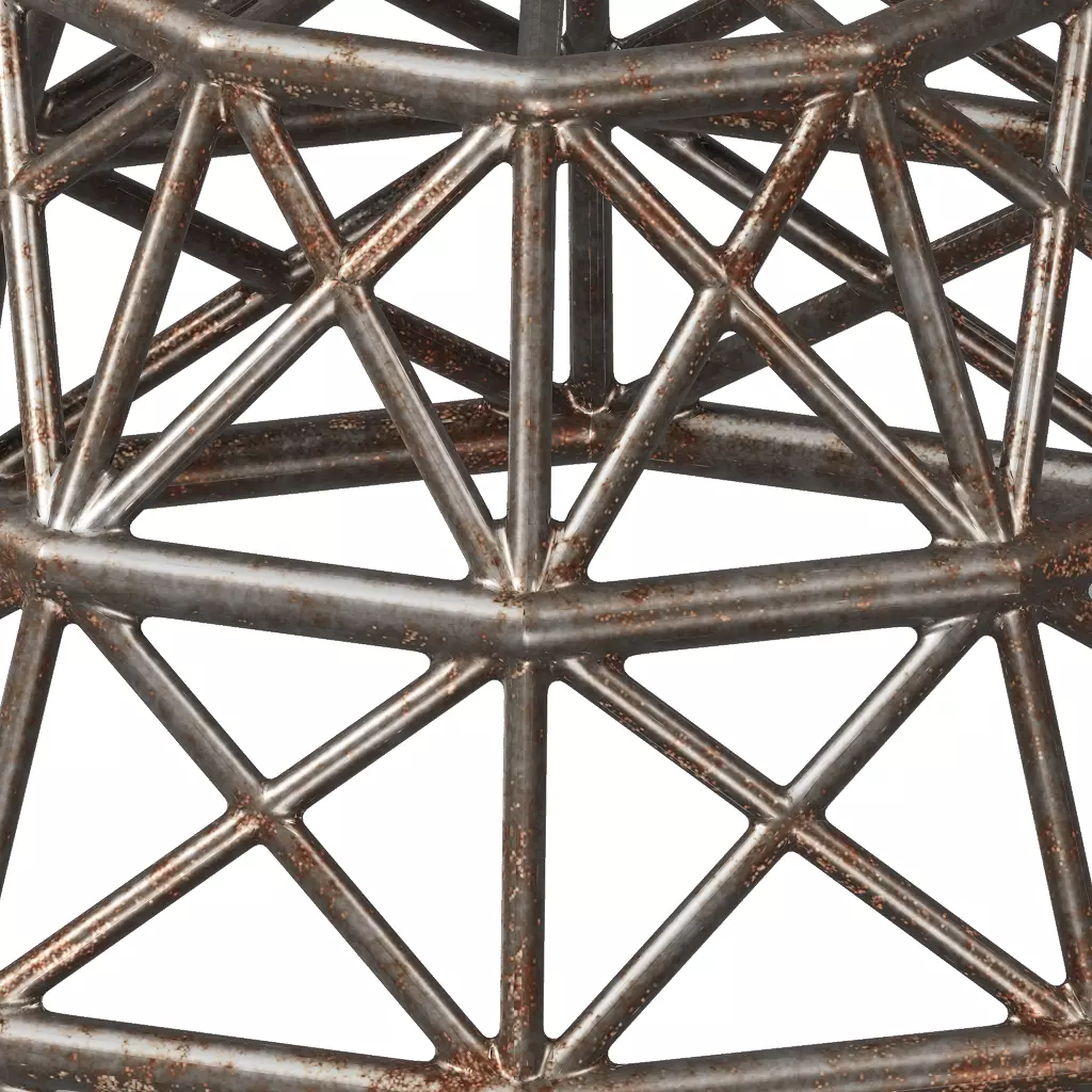Rusty Steel Dome Structure 3D model_2